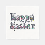 Dekorative Happy Oaster Typografy | Serviette (Vorderseite)
