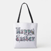 Dekorative Happy Oaster Typografy | Tragetasche Tasche (Rückseite)