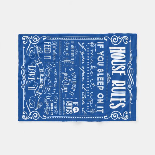 Dekorative Hausordnung Fleecedecke (Vorderseite (Horizontal))