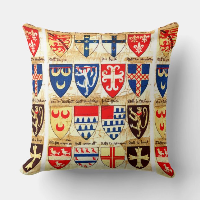 Dekorative Heraldry Muster Kissen (Vorderseite)