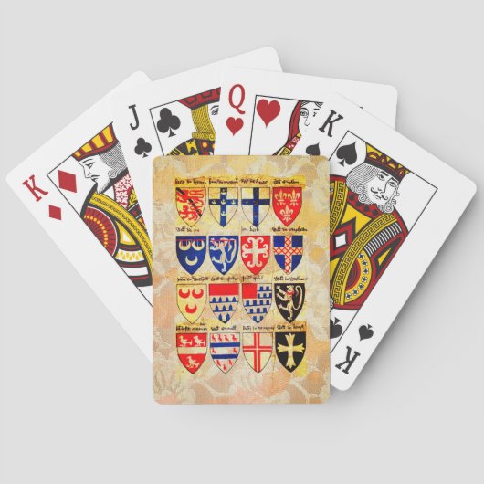 Dekorative, heraldry Muster Playing Cards Spielkarten (Rückseite)