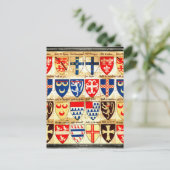 Dekorative Heraldry Muster Postkarte (Stehend Vorderseite)
