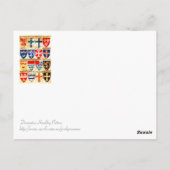 Dekorative Heraldry Muster Postkarte (Rückseite)