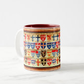 Dekorative Heraldry Muster Tasse (Vorderseite Links)