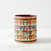 Dekorative Heraldry Muster Tasse (Mittel)