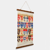 Dekorative Heraldry Muster Wandteppich Mit Holzrahmen (Gewinkelt)