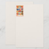 Dekorative Heraldry Pattern Stationery Briefpapier (Vorne/Hinten)