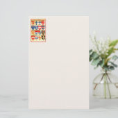 Dekorative Heraldry Pattern Stationery Briefpapier (Stehend Vorderseite)