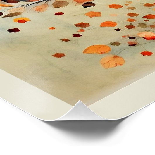 Dekorative Herbstleaves Poster (Ecke)
