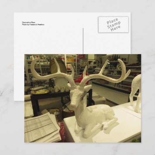 Dekorative Hirsche Postkarte (Vorne/Hinten)