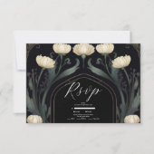 Dekorative Hochzeit europäischer floraler Jugendst RSVP Karte (Vorderseite)