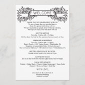 Dekorative Hochzeitsreise - Begrüßung Programm (Vorderseite)