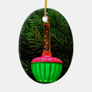 Dekorative Holiday Bubble Light Oval Monte Brè Keramikornament