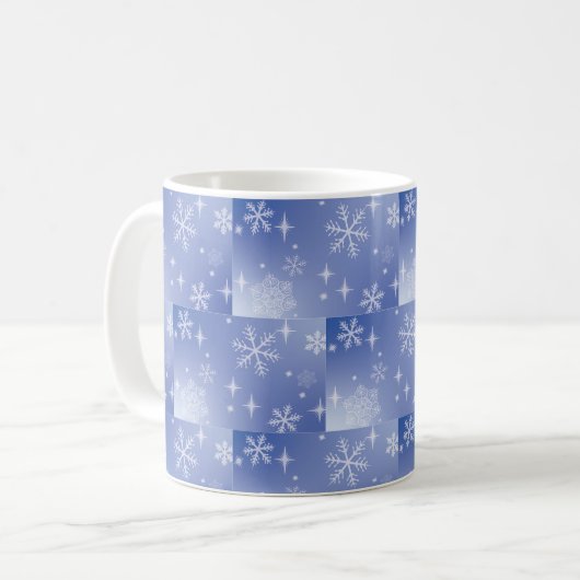 Dekorative Holiday Snowflake Tasse (Vorderseite Links)