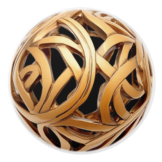 Dekorative Holzschnitzerei Keramikknauf (Vorderseite)