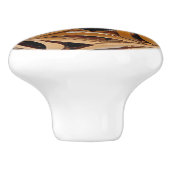 Dekorative Holzschnitzerei Keramikknauf (Seitenansicht)