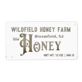 Dekorative HONEY Farm Market Label Honeycomb White (Vorne)