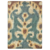 Dekorative Ikat Fabric Design von Chariklia Zarria Klemmbrett (Rückseite)