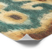 Dekorative Ikat Fabric Design von Chariklia Zarria Poster (Ecke)
