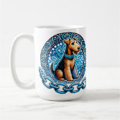 Dekorative Illustration eines Terrier Dog Kaffeetasse (Links)