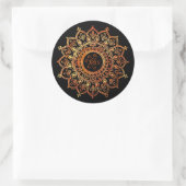 Dekorative indische Sonne Runder Aufkleber (Tasche)