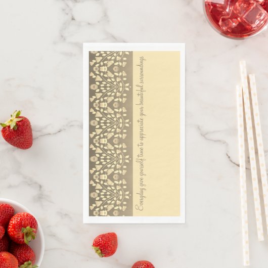 Dekorative Inspirierend Skripttypografie Serviette (Beispiel)