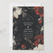 Dekorative Jugendstil-Hochzeit Einladung (Vorderseite)