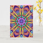 Dekorative Kaleidoskop Geburtstagskarte Karte (Gelbe Blume)