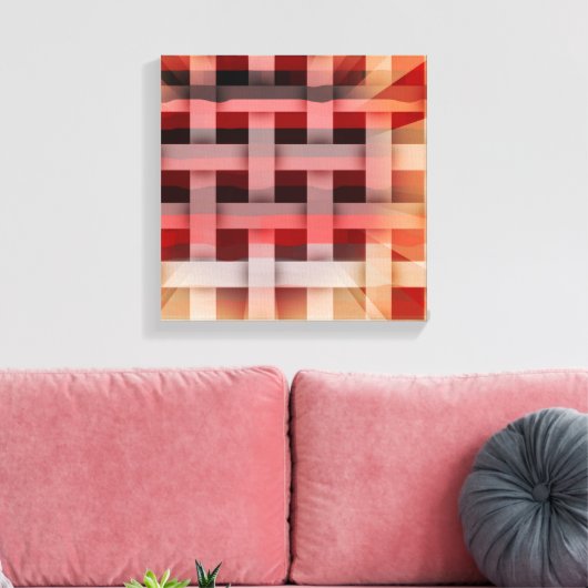 Dekorative Kariert Art Leinwanddruck (Insitu (Wohnzimmer))