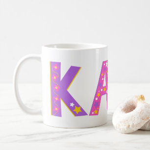 Dekorative Kate Blumen und Stern Tasse