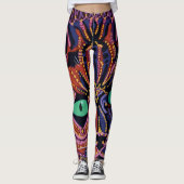 Dekorative Katze von Louis Wain Leggings (Vorderseite)