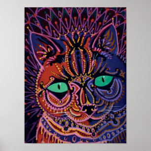 Dekorative Katze von Louis Wain Poster