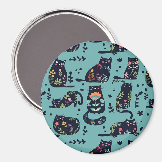 Dekorative Katzen Magnet (Vorderseite/Rückseite)