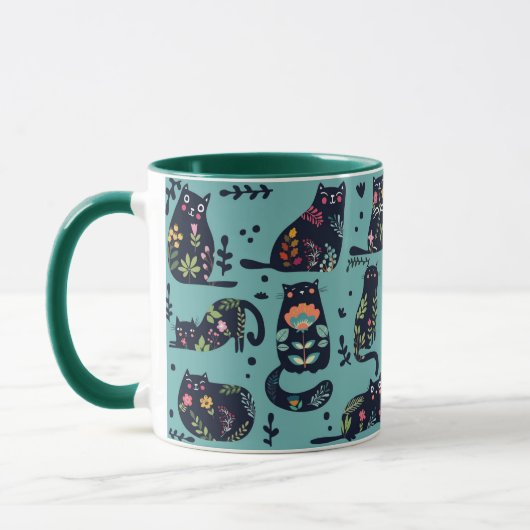 Dekorative Katzen Tasse (Links)