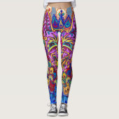 Dekorative Katzen von Louis Wain Leggings (Vorderseite)