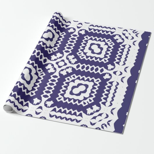 Dekorative Keramik Azulejo Fliesen. Vintage Geschenkpapier (Ungerollt)