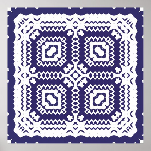 Dekorative Keramik Azulejo Fliesen. Vintage Poster (Vorne)