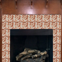 Dekorative Keramik Fliesen, Rost & Weiß-Blätter Fliese