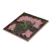Dekorative Keramik Tile - Rosa florale Jugendstil Fliese (Seite)