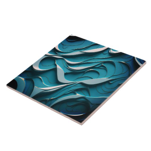 Dekorative Keramik Tile " Türkische Waves VII" Fliese (Seite)