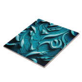 Dekorative Keramik Tile " Türkiswaves XII. Fliese (Seite)