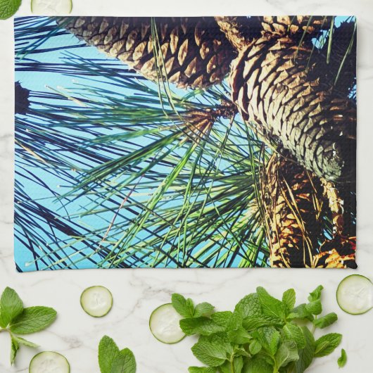 Dekorative Kiefernkone Geschirrtuch (Gefaltet)