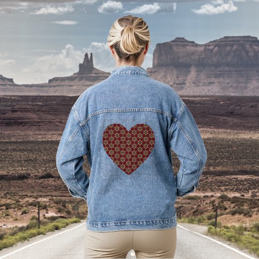 Dekorative Kirschblüten-Muster-Denimjacke Jeansjacke
