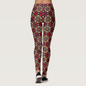 Dekorative Kirschblüten-Muster-Leggings Leggings (Rückseite)