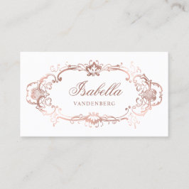 Dekorative Klassik Vintag Chic Rose Gold Visitenkarte