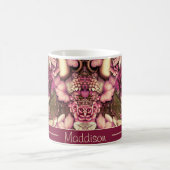 Dekorative Kollagenschmetterlinge und Rose Kaffeetasse (Mittel)