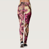 Dekorative Kollagenschmetterlinge und Rose Legging Leggings (Rückseite)