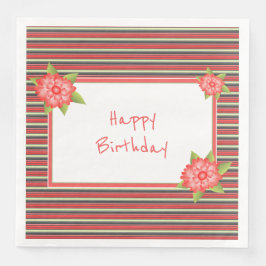 Dekorative KorallenBlume Serviette