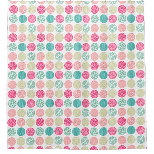 Dekorative Kreise - Farben 01 Duschvorhang (Vorderseite)