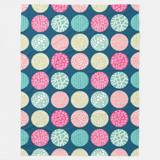 Dekorative Kreise - Farben 01 - mit 00486b Fleecedecke (Vorderseite)